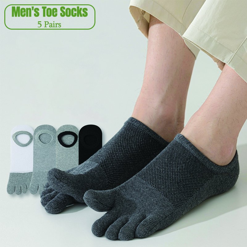 Toe Sock Split - 5 Pairs Men's No Show Toe