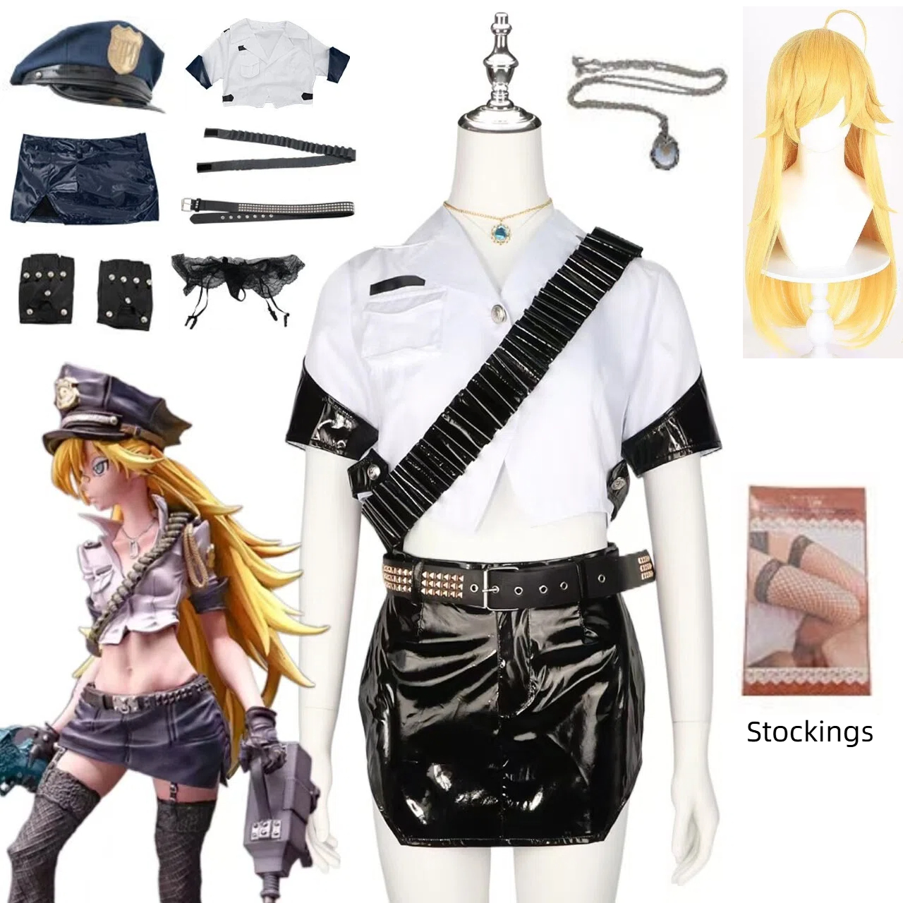 Fishnet Stocking Women - Anime Panty Stocking Cosplay Costume Sexy
