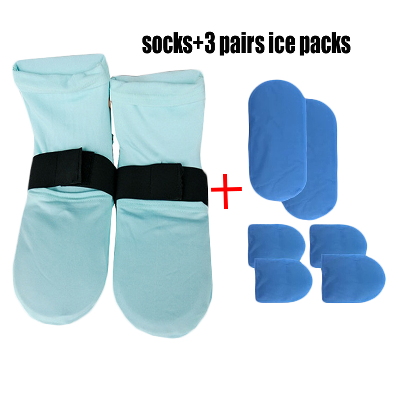 Cotton Crew Sock Pack - Sky blue burns injury relaxes Cold