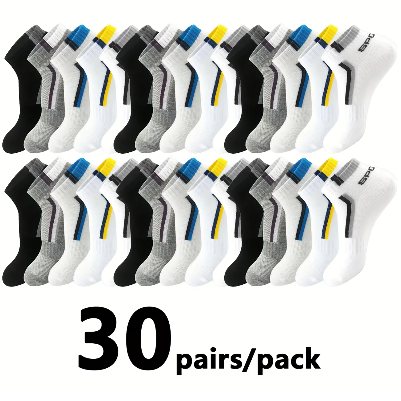 30Pairs Men's Mesh Breathable  - đánh giá và giá Ankle Sock Low Cut