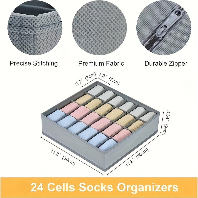24 Grid Foldable Storage Organ - đánh giá và giá Sock Organizer Tray