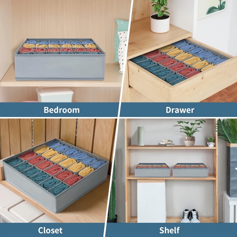 24 Grid Foldable Storage Organ - đánh giá và giá Sock Organizer Tray