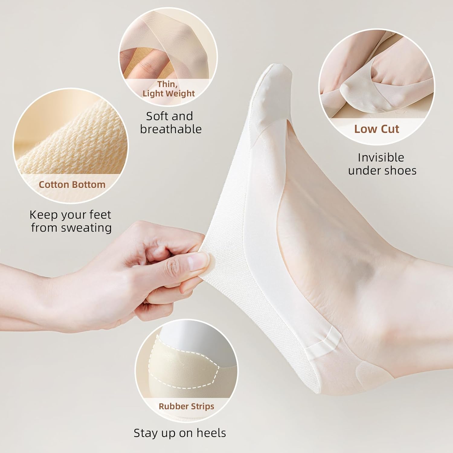 Caudblor 6 Pack Thin No Show S - đánh giá và giá Invisibility Sock Loafer