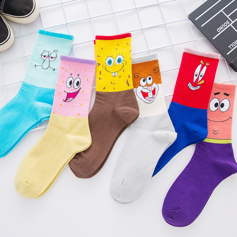 SpongeBob Squidward Cartoon Co - đánh giá và giá Knee High Sock Women
