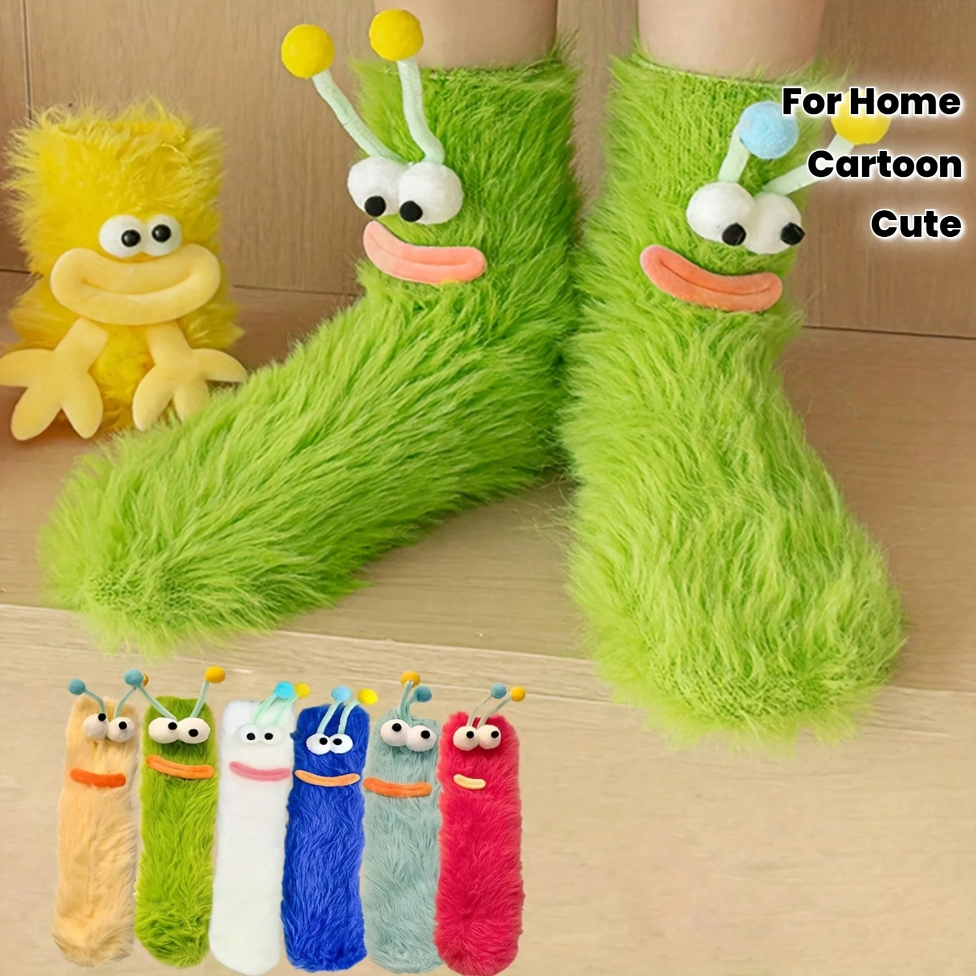 1 Pair Funny Ugly Cute Plush S - đánh giá và giá Thermal Sock Winter