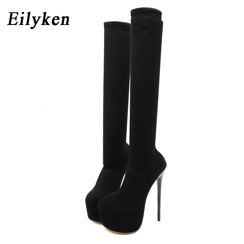 Eilyken 17CM Platform Heels Wo - đánh giá và giá Knee High Sock Women