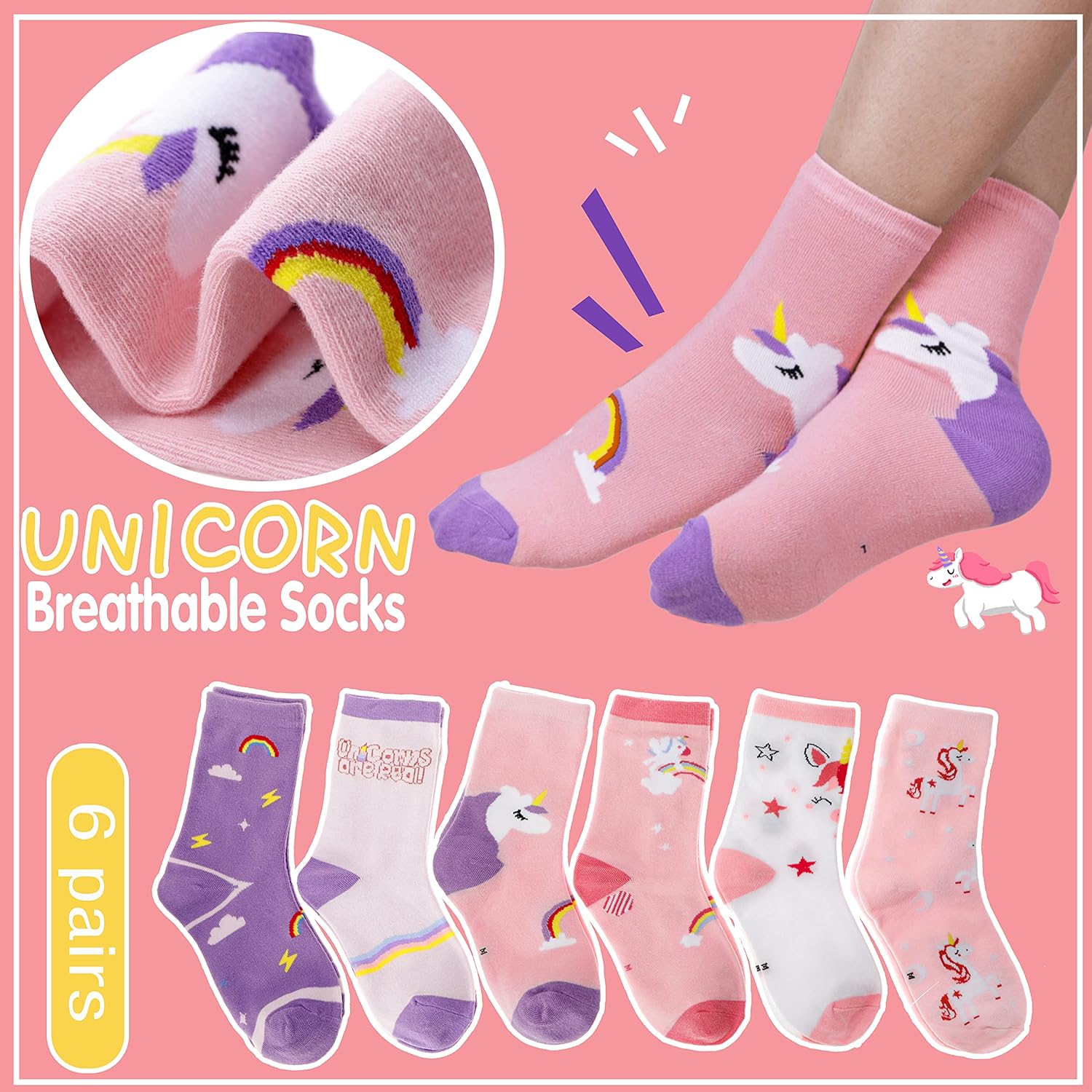 Unicorn Socks Gifts for Girls  - đánh giá và giá Silk Sock Bamboo