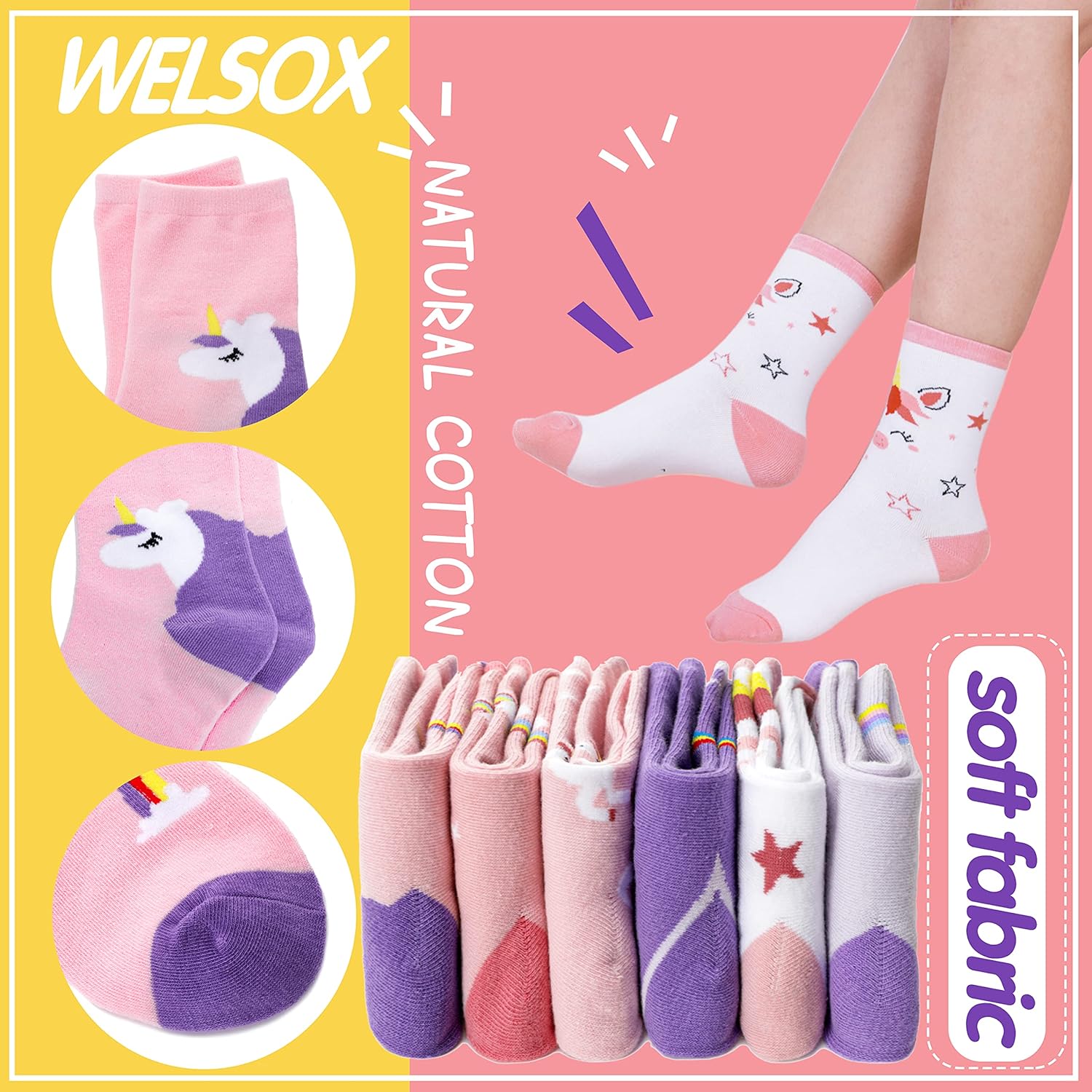 Unicorn Socks Gifts for Girls  - đánh giá và giá Silk Sock Bamboo