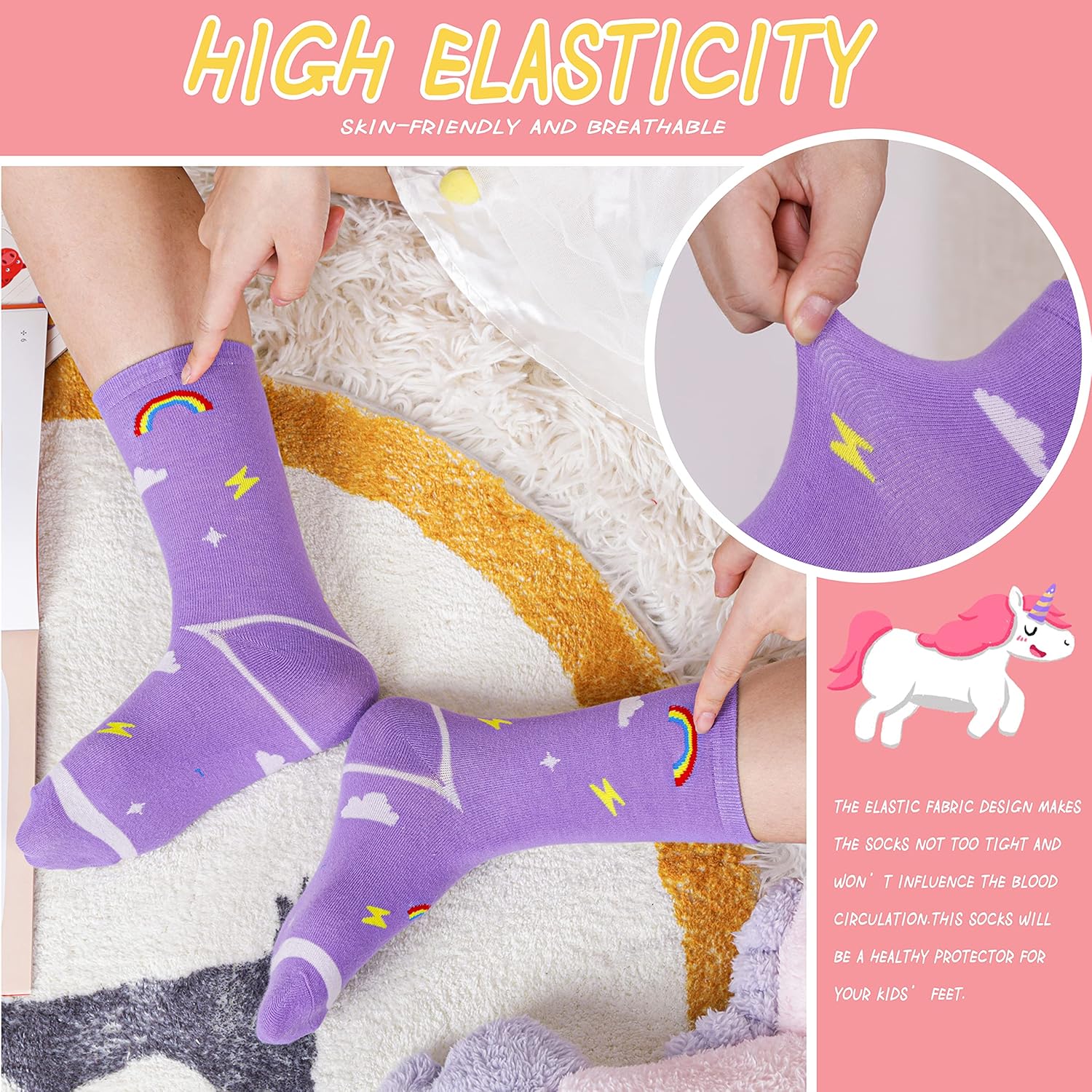 Unicorn Socks Gifts for Girls  - đánh giá và giá Silk Sock Bamboo
