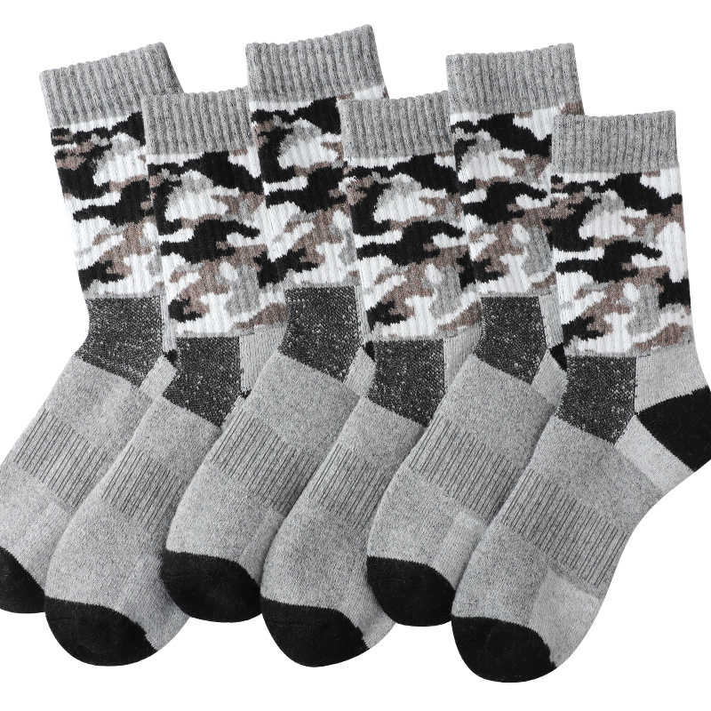 4Pairs Thick Gray Camouflage S - đánh giá và giá Wool Hiking Sock