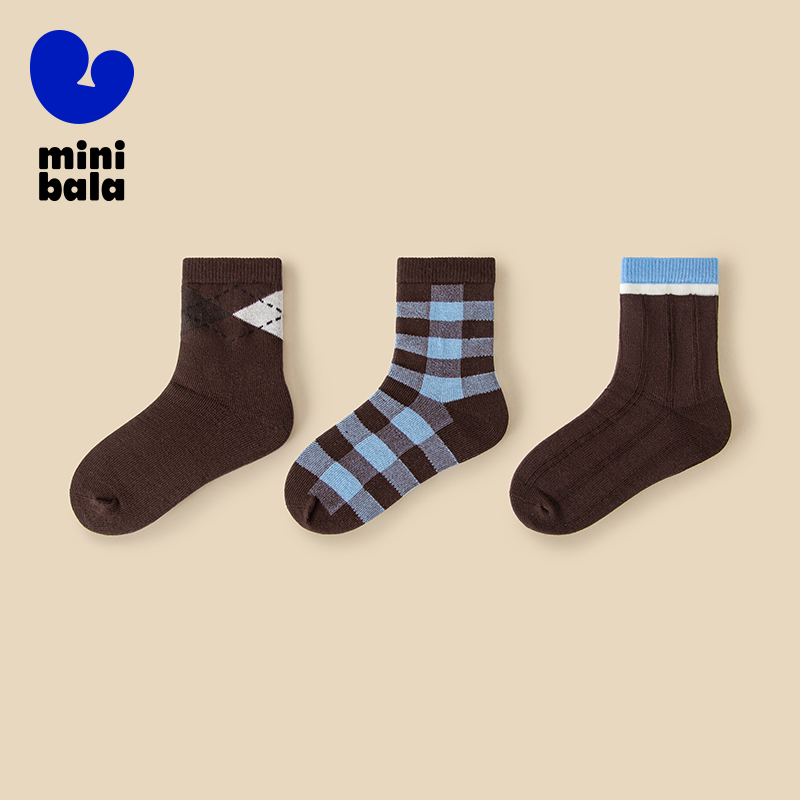 Mini Balabala Kids 3-Pack Sock - đánh giá và giá Cotton Crew Sock Pack