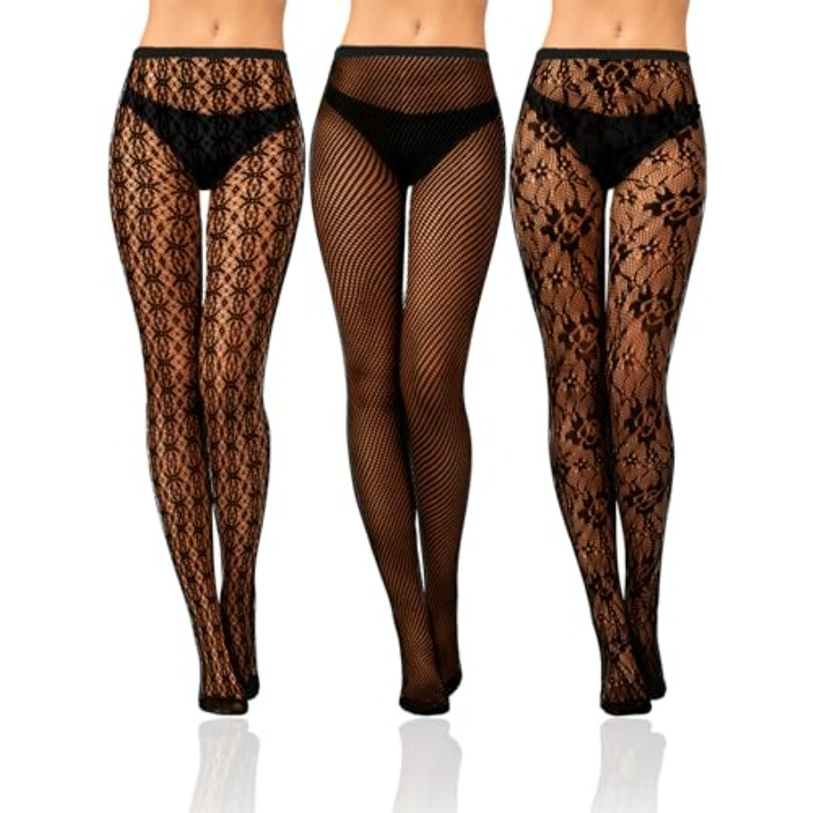 Bencailor 3 Pairs Women Rhines - đánh giá và giá Fishnet Stocking Women
