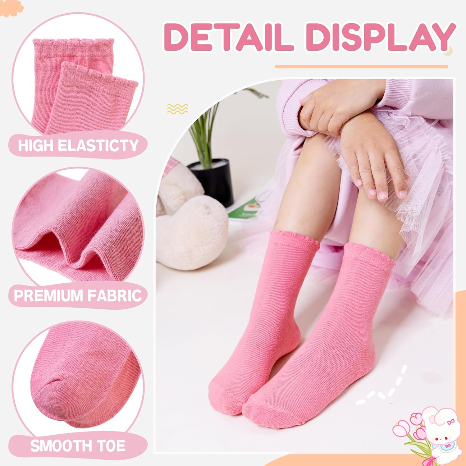 Girls Ruffle Crew Socks Little - đánh giá và giá Silk Sock Bamboo
