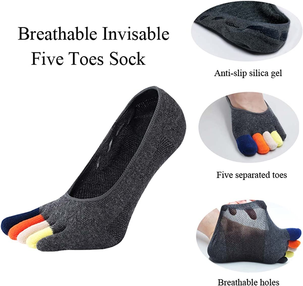 5 Pairs Colorful Loafer Socks  - đánh giá và giá Invisibility Sock Loafer