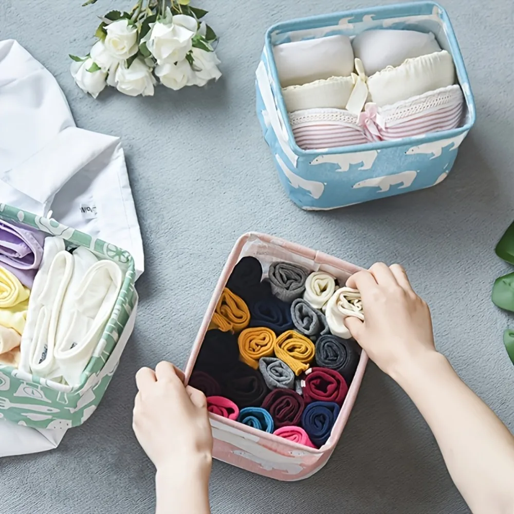 1pc Cotton Linen Fabric Waterp - đánh giá và giá Sock Organizer Tray