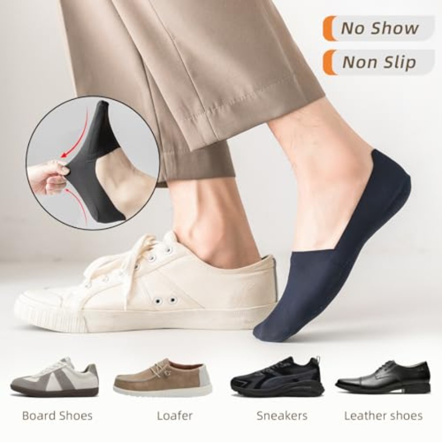 Caudblor Men Thin No Show Sock - đánh giá và giá Invisibility Sock Loafer
