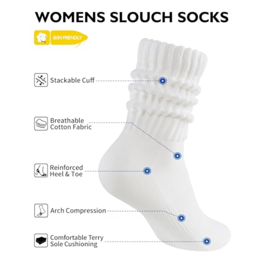 CLOSEMATE Womens Scrunch Crew  - đánh giá và giá Boot Sock Slouchy