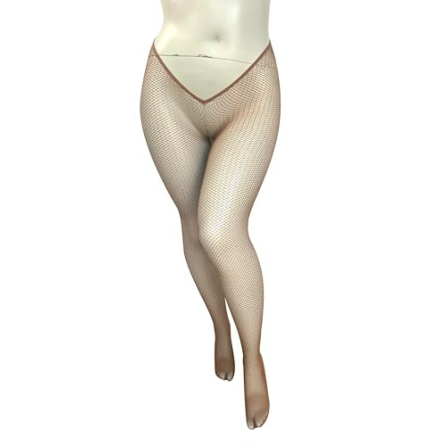 V-Cut Skintone Gold Glitter Fi - đánh giá và giá Fishnet Stocking Women