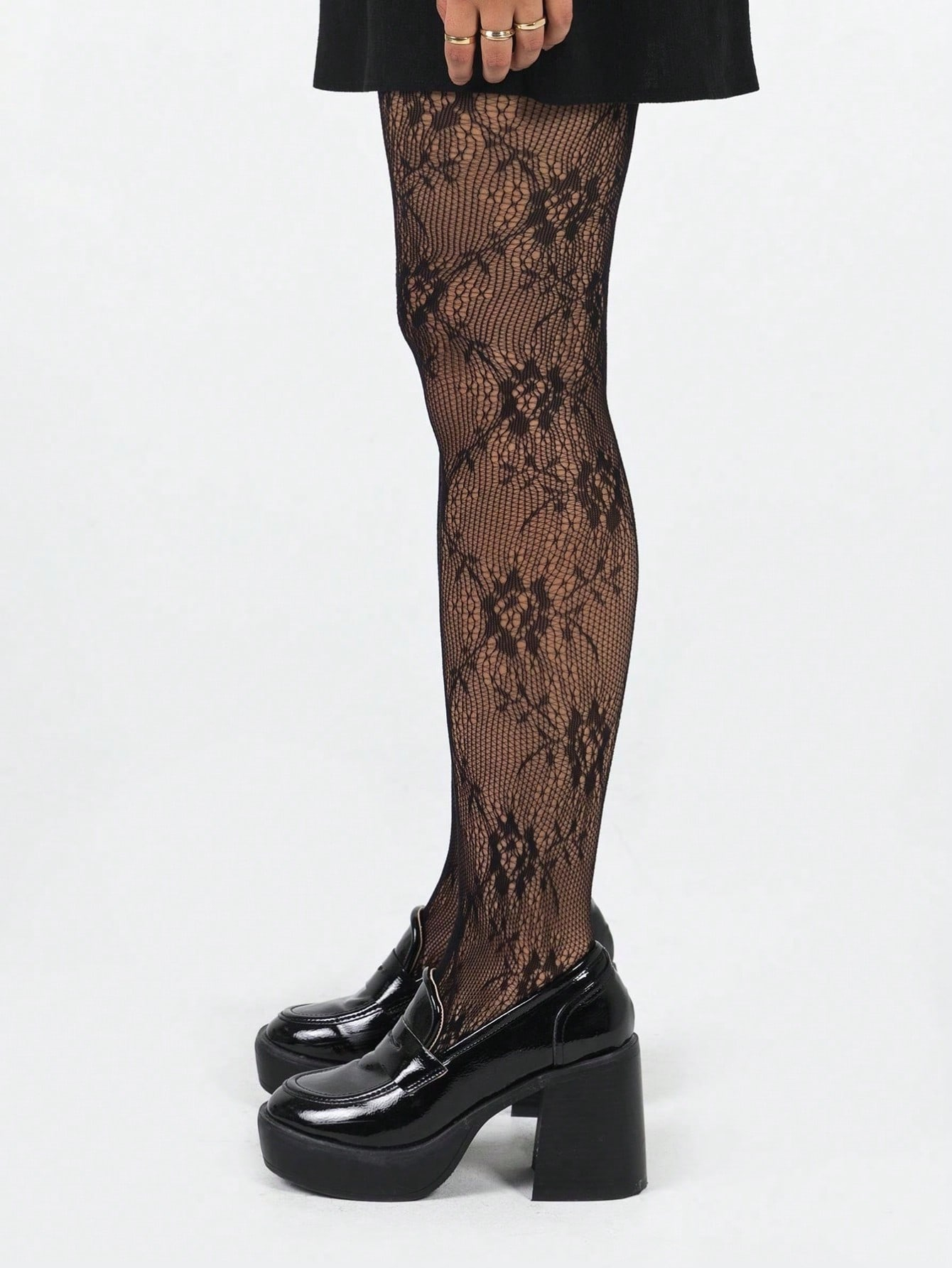 Women's Black Floral Lace Fish - đánh giá và giá Tights Pantyhose Sheer