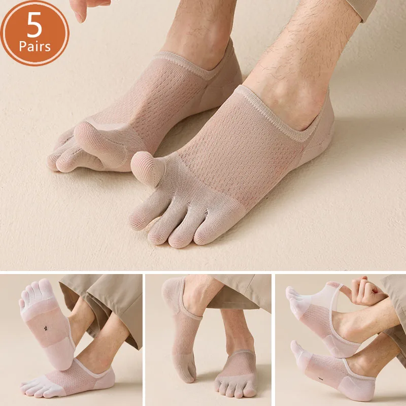 5 Pairs Man Summer Thin Toe So - đánh giá và giá Ankle Sock Low Cut