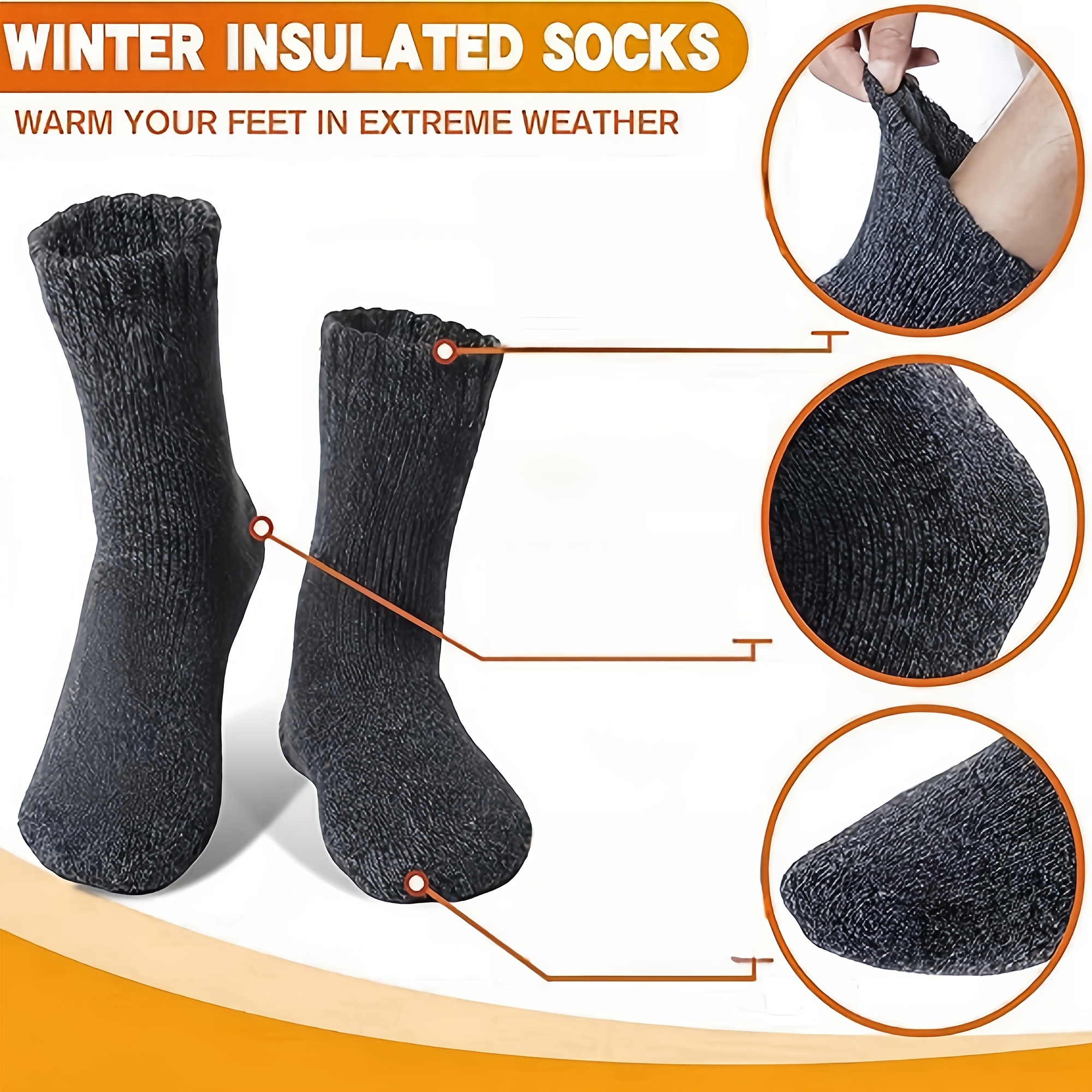 Three Pairs of Men'S Black Soc - đánh giá và giá Thermal Sock Winter