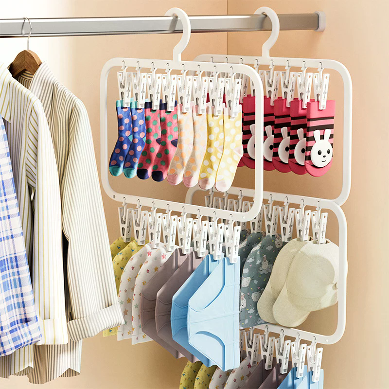 Multi-clip Sock Drying Rack Mu - đánh giá và giá Sock Organizer Tray