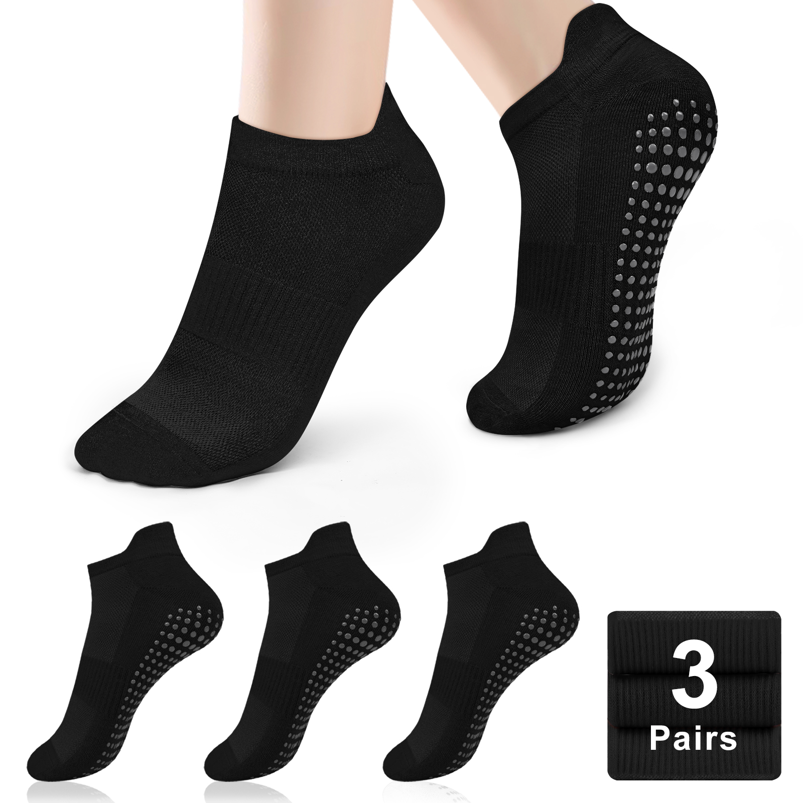 3 Pairs Yoga Socks Women Cotto - đánh giá và giá No Show Sock Women